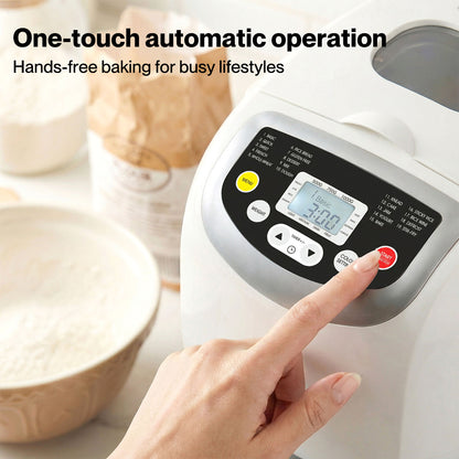 Spector Bread Maker 2lb Loaf Machine with 19 Programmer Timer 3 Crust Non-Stick