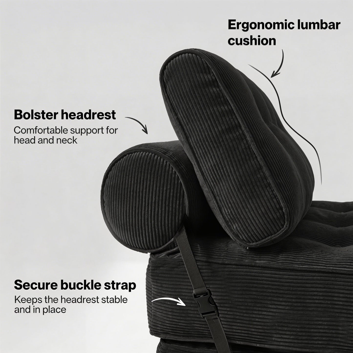 Levede Convertible Sofa Bed 3-IN-1 Portable Boneless Counch Lightweight Foldable
