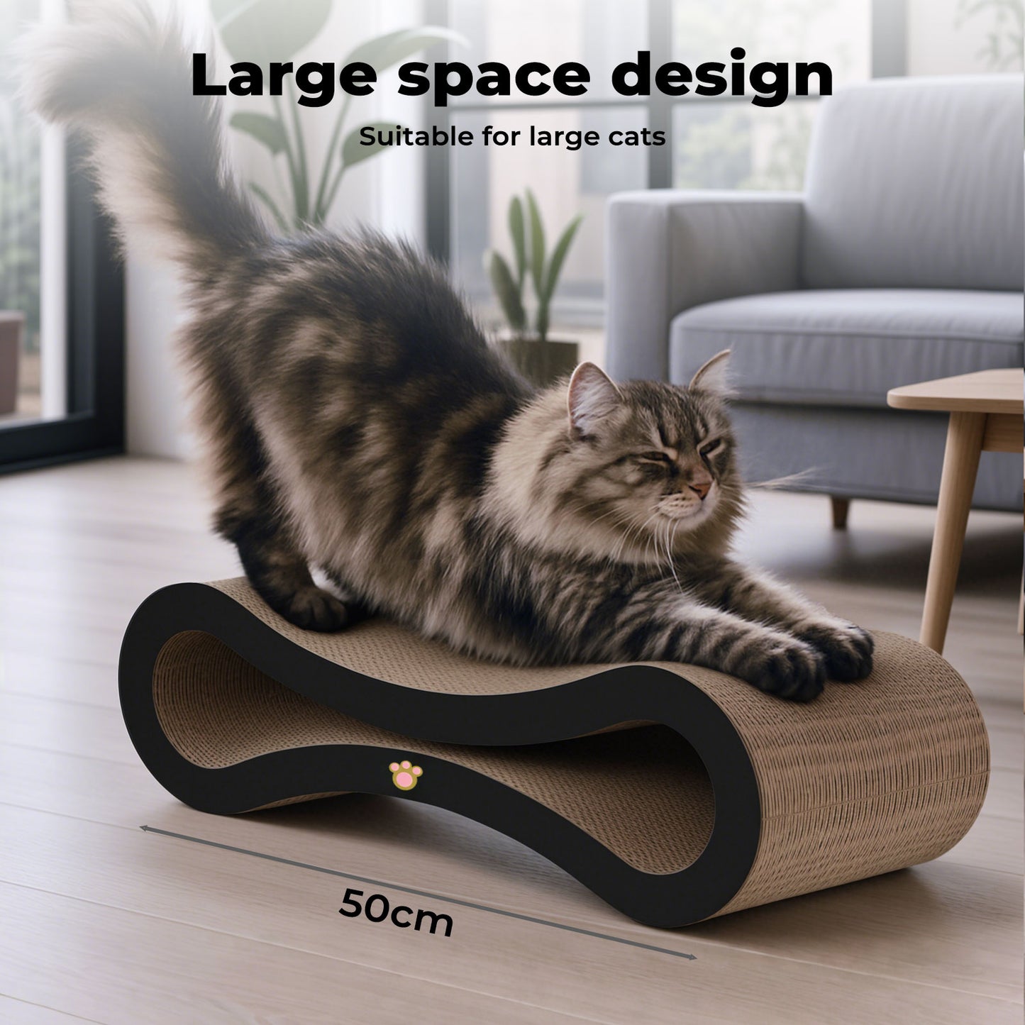 Skylos Cat Scratching Board Cardboard Cat Scratcher Scratching Pad Lounge Bed