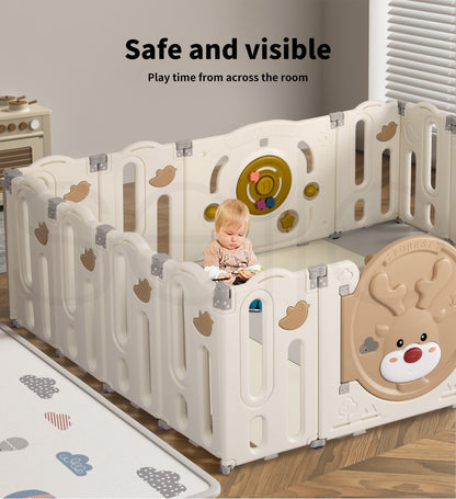 Dekko Baby Playpens Kids Safety Gate Activity Center Toddler Fence Play16 Panels