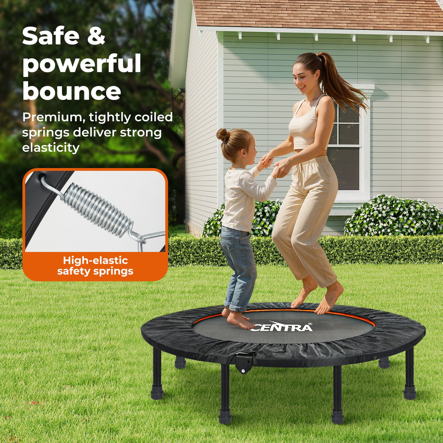 Centra Mini Fitness Trampoline Bounce 48'' Gym Rebounder Kids Exercise Bouncer