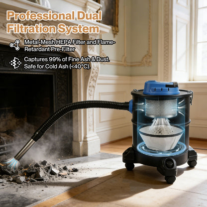 Spector 20L Fireplace Ash Vacuum Cleaner Wood Burner Blower Vac 1200W BBQ Stoves
