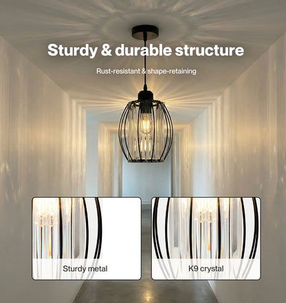 Emitto Crystal Ceiling Light Shade Pendant Lamp Shade Table Floor Lamps Black