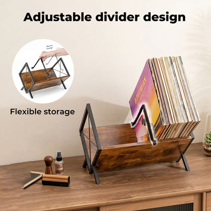 Levede Vinyl Record Storage Rack LP Collection Organiser Album Holder Stand