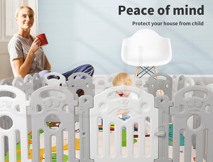 Dekko Baby Playpens Kids Safety Gate Toddler Fence Child Play Pen Toy 18 Panels