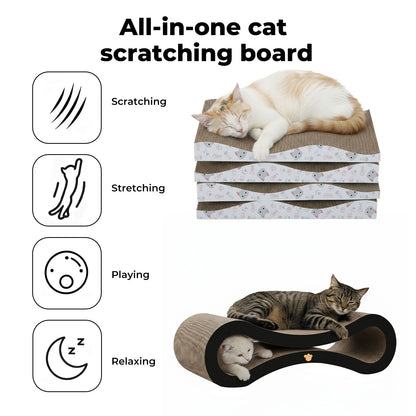 Skylos Cat Scratching Board Durable Recyclable Cardboard Scratcher Lounge Bed