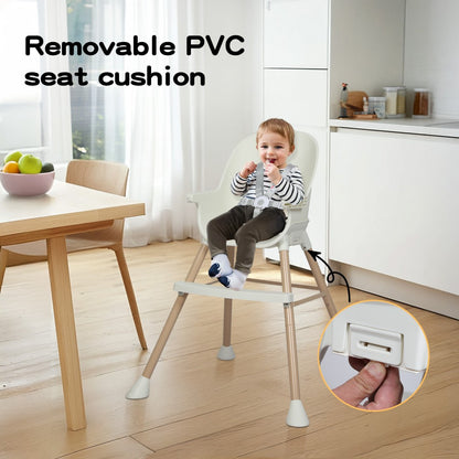 Dekko 6-In-1 Baby High Chair Kids Feeding Eating Seat Removable Adjustable Tray