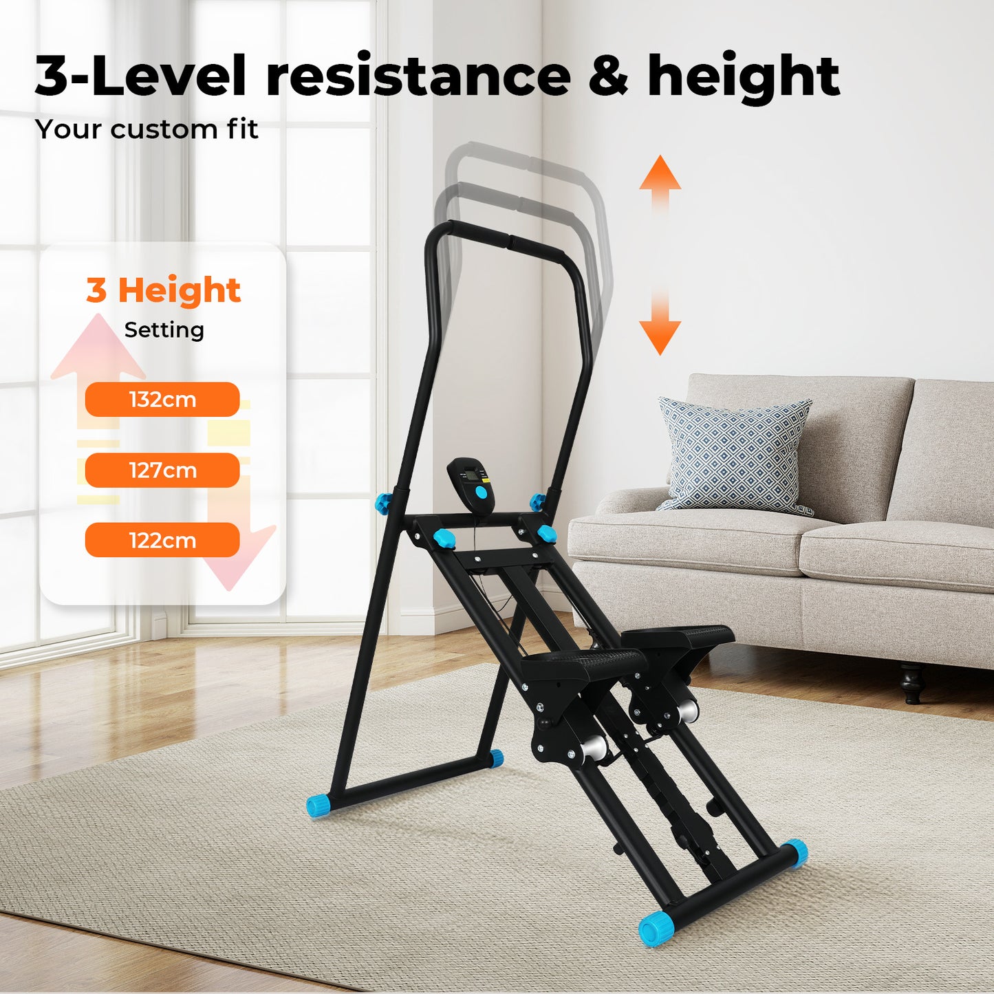 Centra Vertical Stair Climber Stepper Exercise Machine Foldable Home Fitness Gym