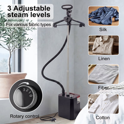 Spector Garment Steamer Standing Clothes Steamer 2200W Wrinkle Remover 3 Levels