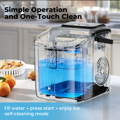 Spector Ice Maker Machine Countertop 12Kg in 24Hrs 9 Cubes Ready in 6-12Mins