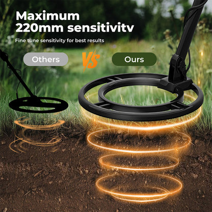 Traderight Deep Professional Metal Detector Hunt Treasure Gold Coins Waterproof