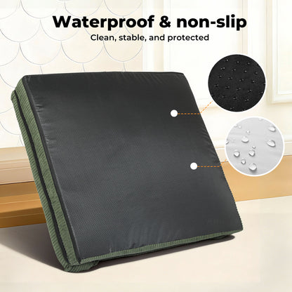 Skylos Orthopaedic Dog Bed Corduroy Washable Waterproof Pet Mattress Foam Green
