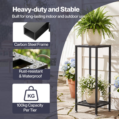 Levede 2 Tier Plant Stand Flower Pot Rack Shelf Planter Holder Indoor Outdoor