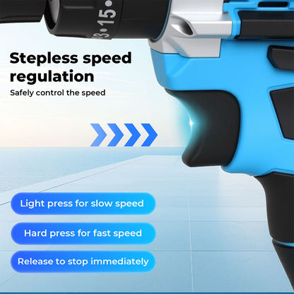 Traderight 21V Cordless Drill Combi Driver Electric Screwdriver Set 1 Battery