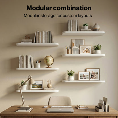 Levede Floating Shelves Heavy Duty 6 Pack Wall Storage Shelf for Living Room