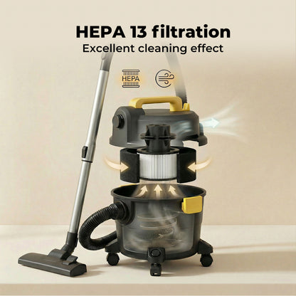 Spector Wet and Dry Cylinder Vacuum Cleaner Powerful Suction HEPA 1000W 15L
