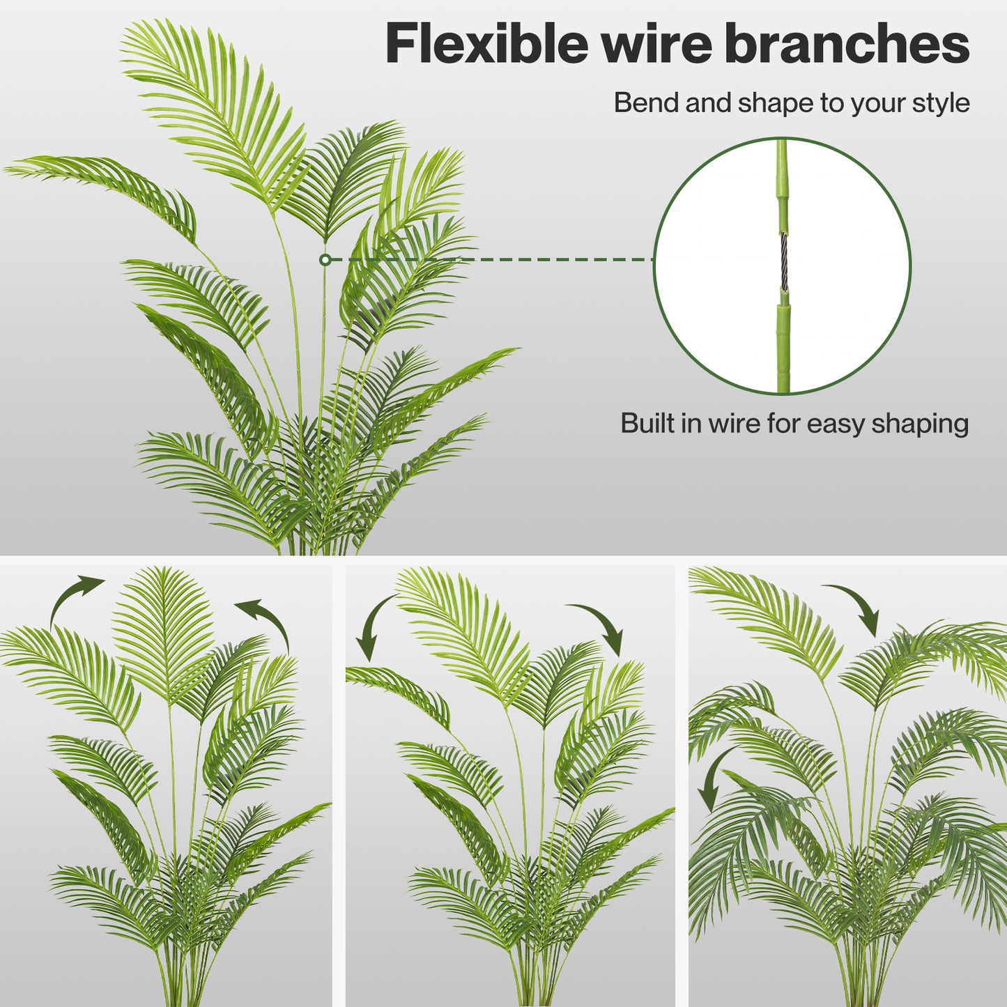 Levede Artificial Palm Tree Fake Plant Home Office Decor Realistic Faux Tree
