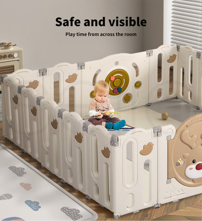 Dekko Kids Playpen Baby Safety Gate Toddler Play Game Toy Foldable Panels