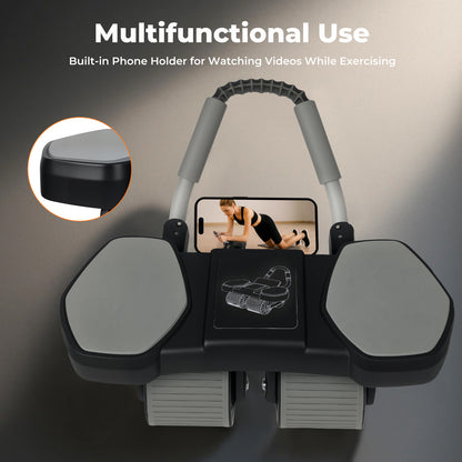 Centra Healty Belly Wheel AB Roller 4 Wheel with Elbow Support Automatic Rebound