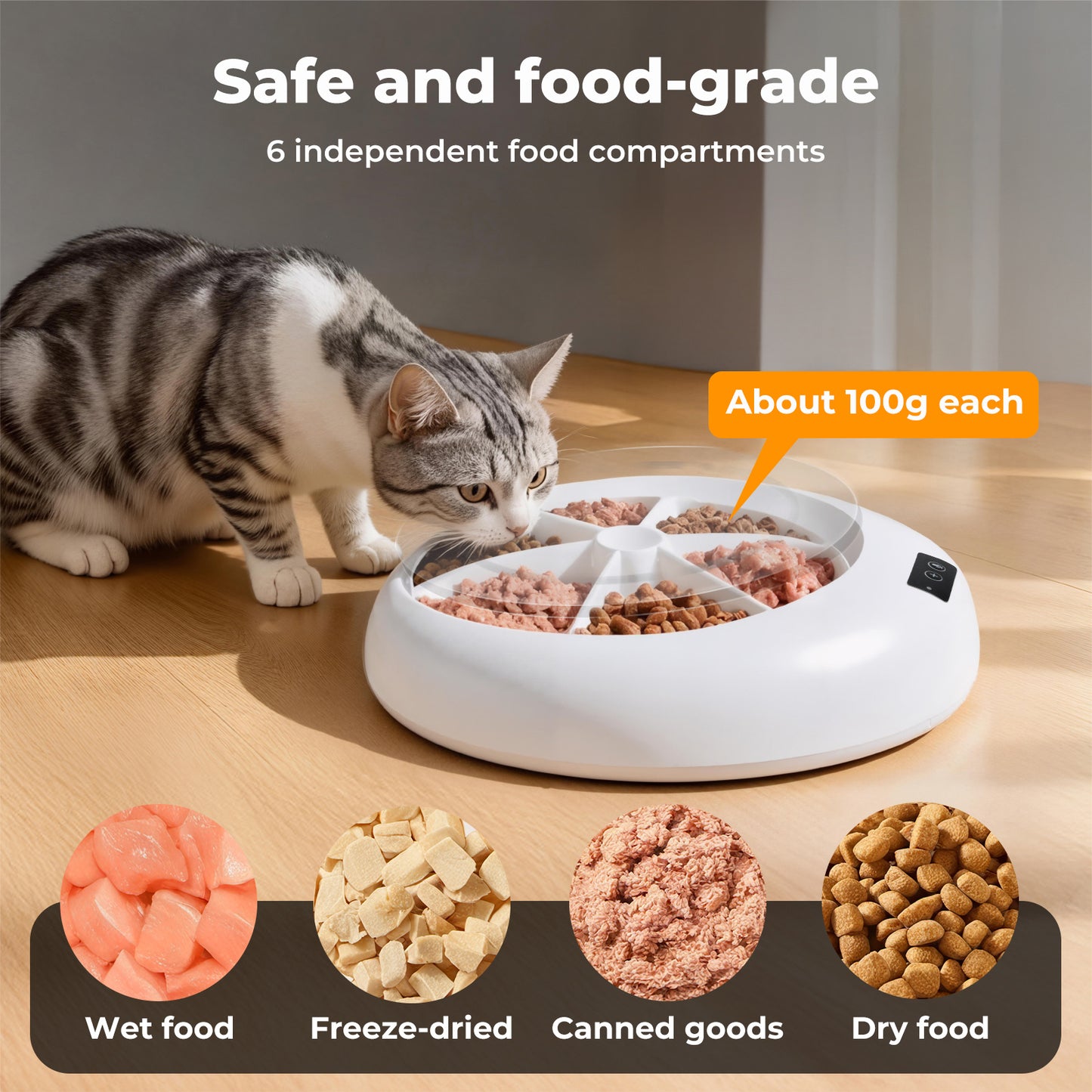 Skylos Pet Feeder Automatic Dog Cat Programmable Fresh Wet Dry Food Dispenser