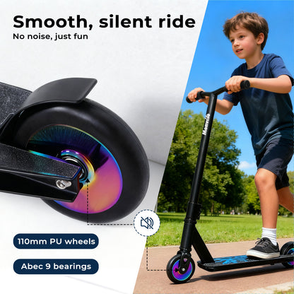 Monvelo Stunt Scooter for Kids Adult 360° Freestyle Trick Upgrade Metal Wheel