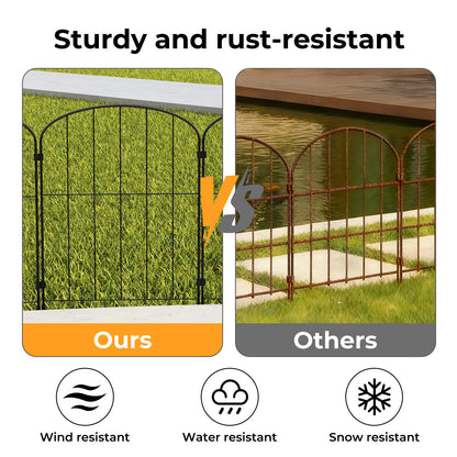 Levede 10 Pack Animal Barrier Metal Decorative Garden Fence Outdoor Pet Border
