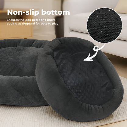 Skylos Dog Bed Donut Soft Large Plush Cat Calming Beds Pet Anti Anxiety Washable