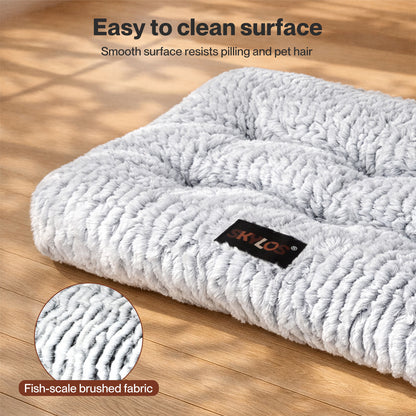 Skylos Pet Bed Luxury Dog Crate Cushion Mattress Plush Soft Bed Easy Maintain