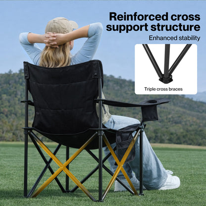 Levede Oversized Folding Camping Chair Portable Outdoor Garden Beach Chair 200KG