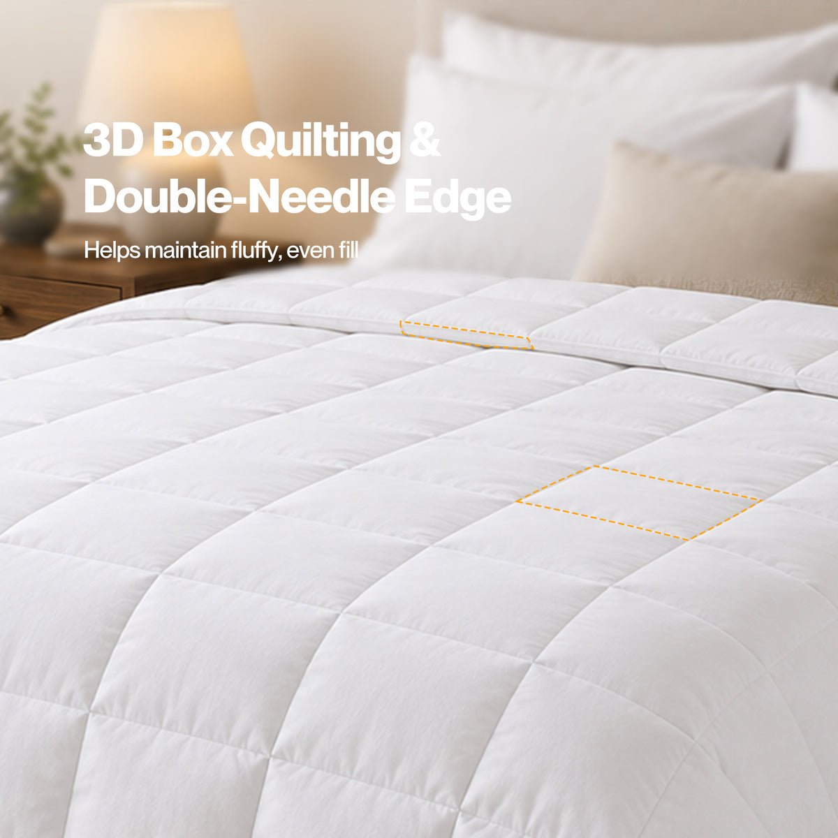 Lavio Duvet Goose Down Quilt 9TOG 100% Cotton Breathable Washable Double White