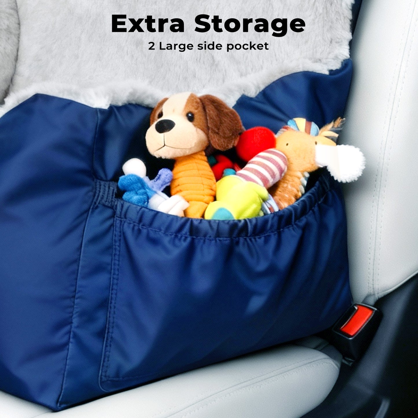 Skylos Small Dog Booster Car Seat Dog Washable Pet Travel Bed With Leash Storage