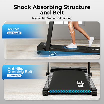 Centra Folding Treadmill for Home Incline Running Machine Walking Pad Bluetooth