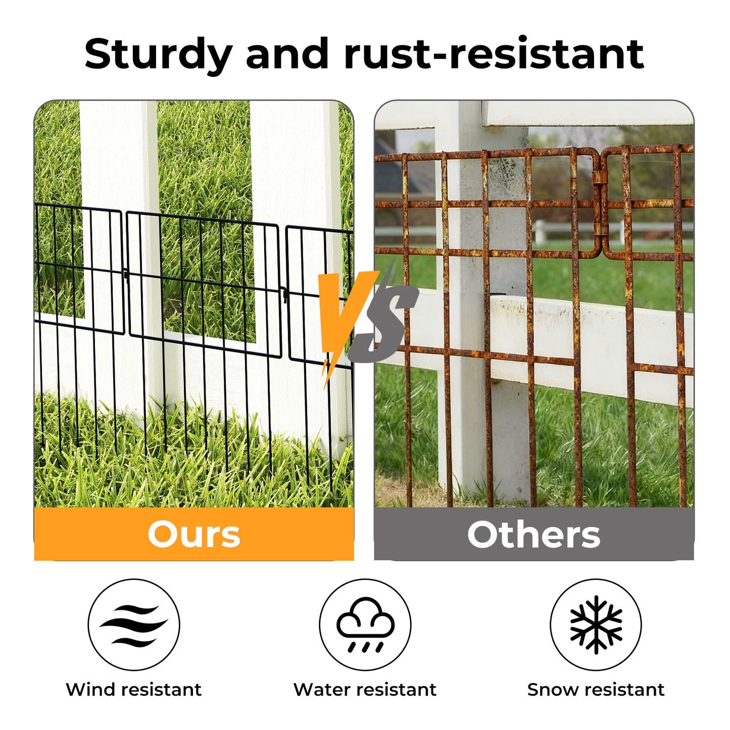 Levede 25 Pack Animal Barrier Metal Decorative Garden Fence Outdoor Pet Border