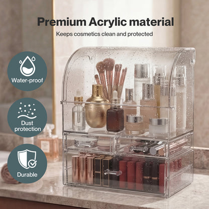 ilus Makeup Storage Organiser Acrylic Cosmetics Organizer Beauty Clear Color