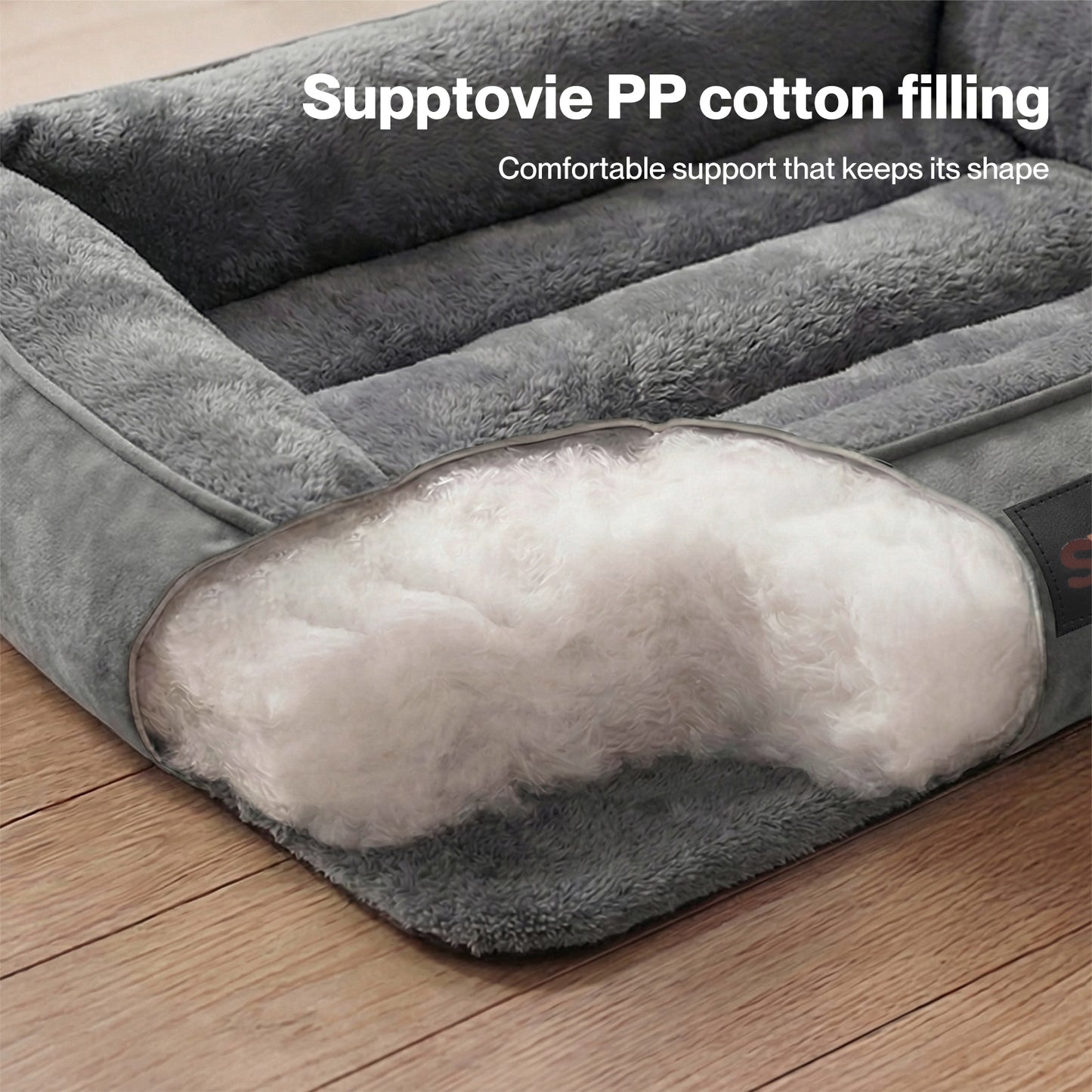 Skylos Orthopedic Dog Bed Large Soft Arctic Velvet Pet Bed Mattress Anti-Slip XL