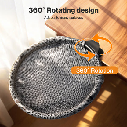 Skylos Cat Bed for Desk 360° Rotating Sturdy Hammock Plush Mesh Hold 21kg Indoor