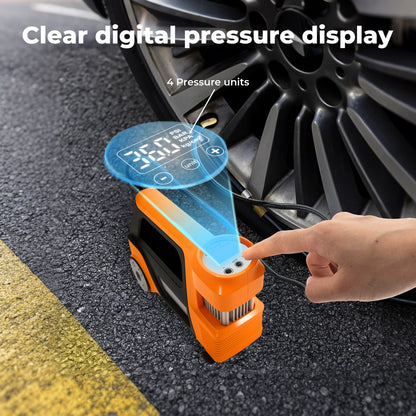 Manan 150PSI Car Tyre Inflator 12V Digital Air Compressor Auto-Off LED Fast Pump