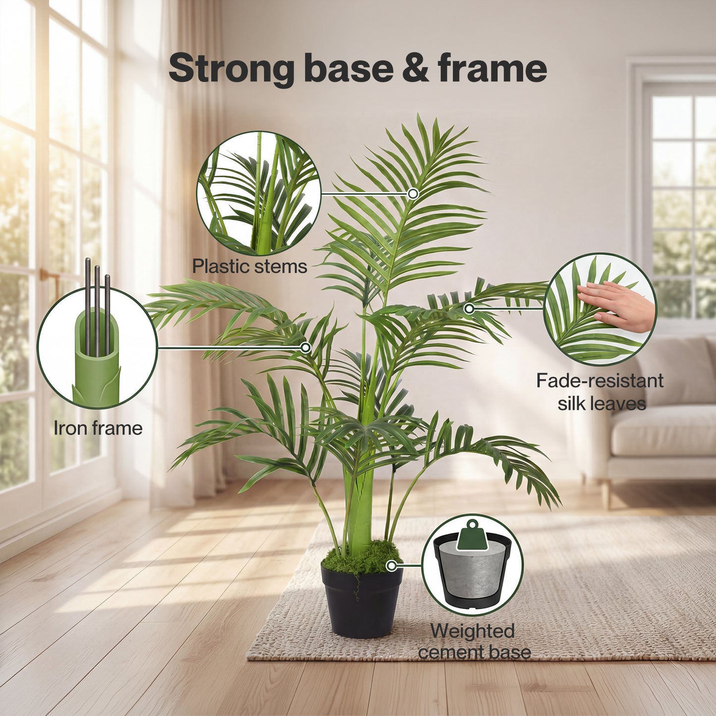 Levede Artificial Tree Fake Plant Indoor Home Office Decor Realistic Faux Tree
