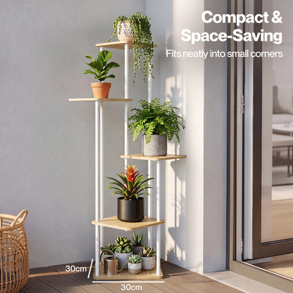 Levede 5 Tier Plant Stand Flower Pot Display Rack Metal Corner Planter Holder