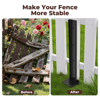 Traderight Heavy Duty Garden Metal Fence Post Repair Stake Anchor Ground Spike