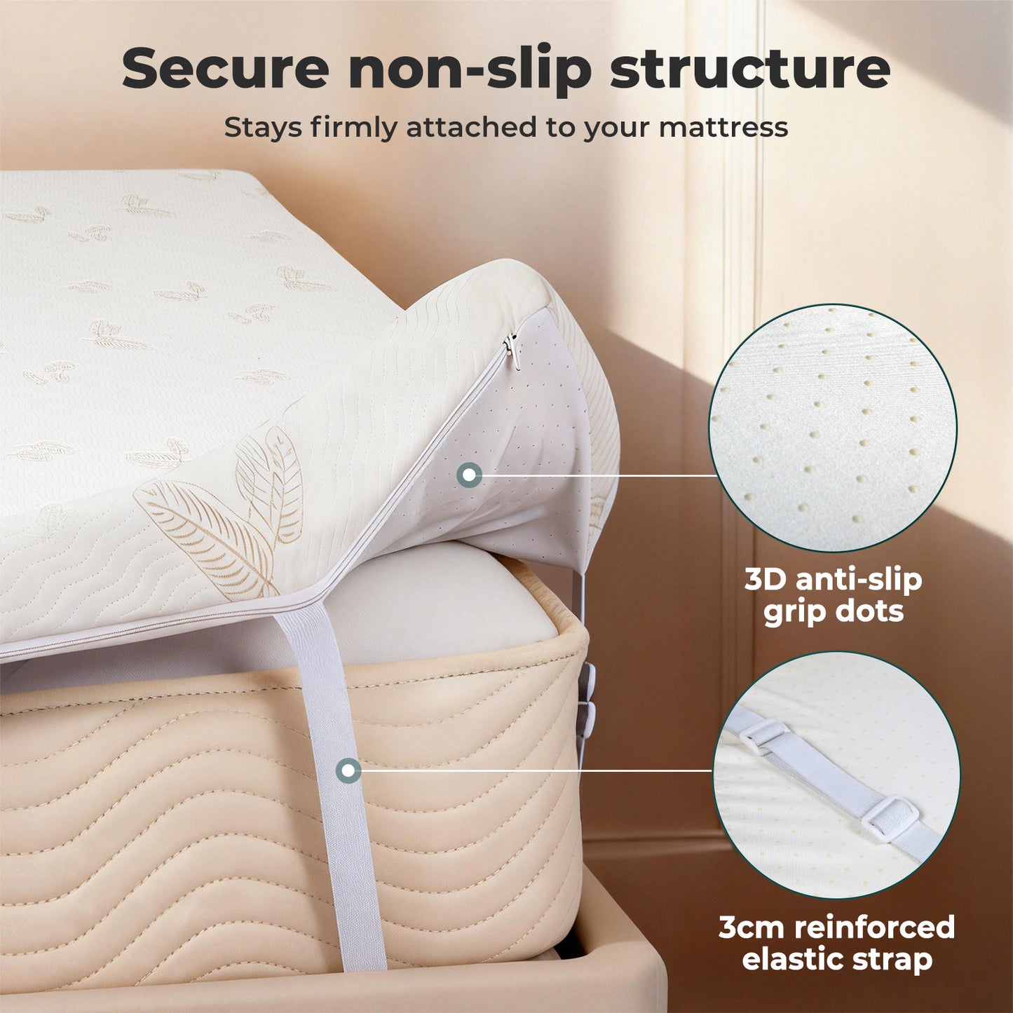 Lavio Mattress Topper Memory Foam Small Double Dual Layer 7cm Pressure Relief