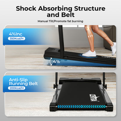 Centra Treadmill Running Machine Folding Walking Pad 4 in 1 Bluetooth LED Remote