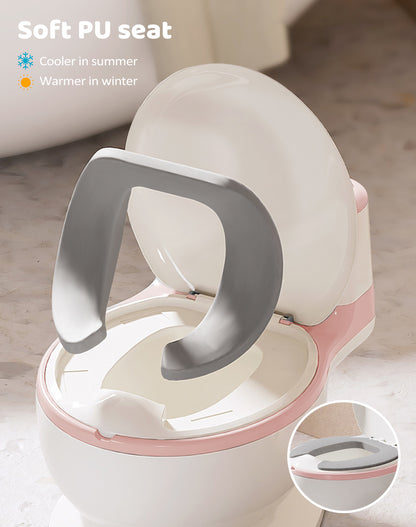 Dekko Kids Potty Trainer Seat Safety Toilet Training Toddler Non-Slip Pink