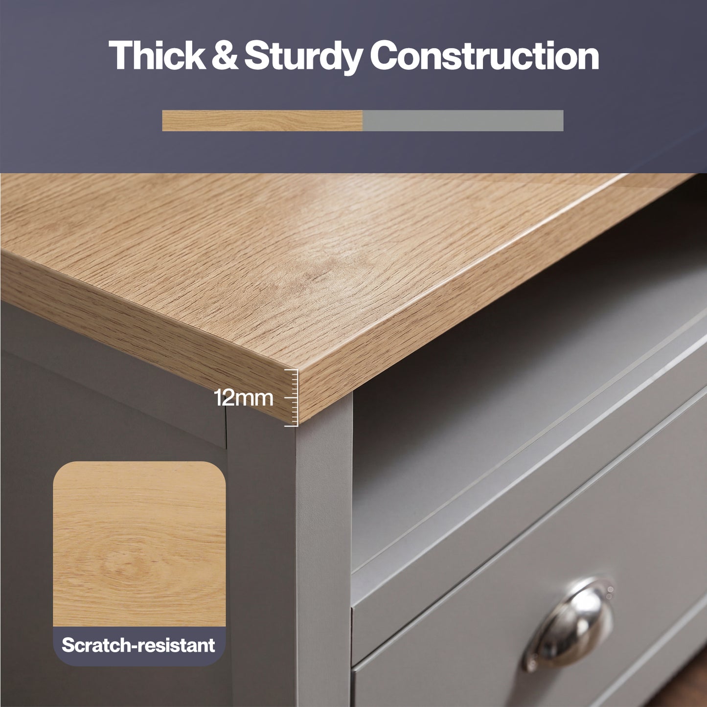 Levede Corner TV Stand Small TV Cabinet with Storage Drawer Entertainment Unit