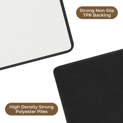 Marlow Non Slip Door Mat Indoor Entrance Rug Dirt Trapper Washable 60x90cm Black