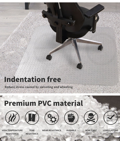 Marlow PVC Chair Mat Office Carpet Floor Protectors Non Slip Computer 120X90cm