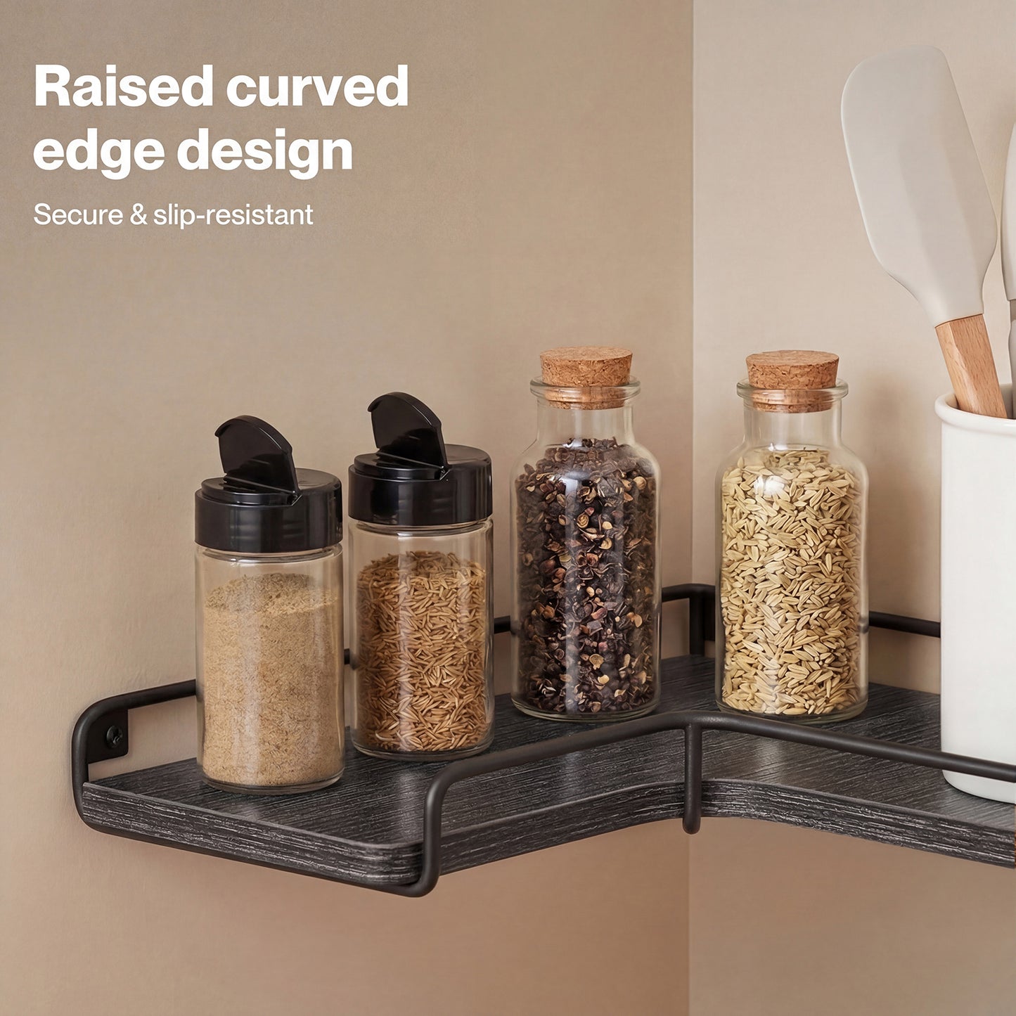 Levede Wall Shelves Floating 2pc Kitchen Corner Shelf Unit Home Sotrage Decor