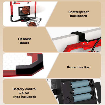 Dekko Mini Basketball Hoop Over the Door for Kids Gift Indoor Sport Backboard