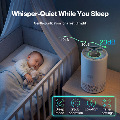 Spector Air Purifier and Filter H13 HEPA Smart Quiet APP Control for Home