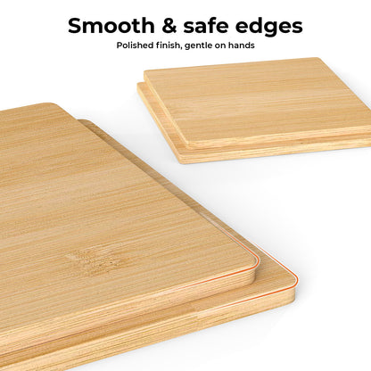Toque Placemat Coaster Set 4PC Bamboo Heat-resistant Wipeable Non Slip Table Mat